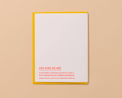 Letterpress Hottie Hot Dog Bday Card