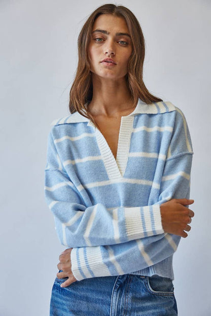 Taylor Contrast Collar Sweater