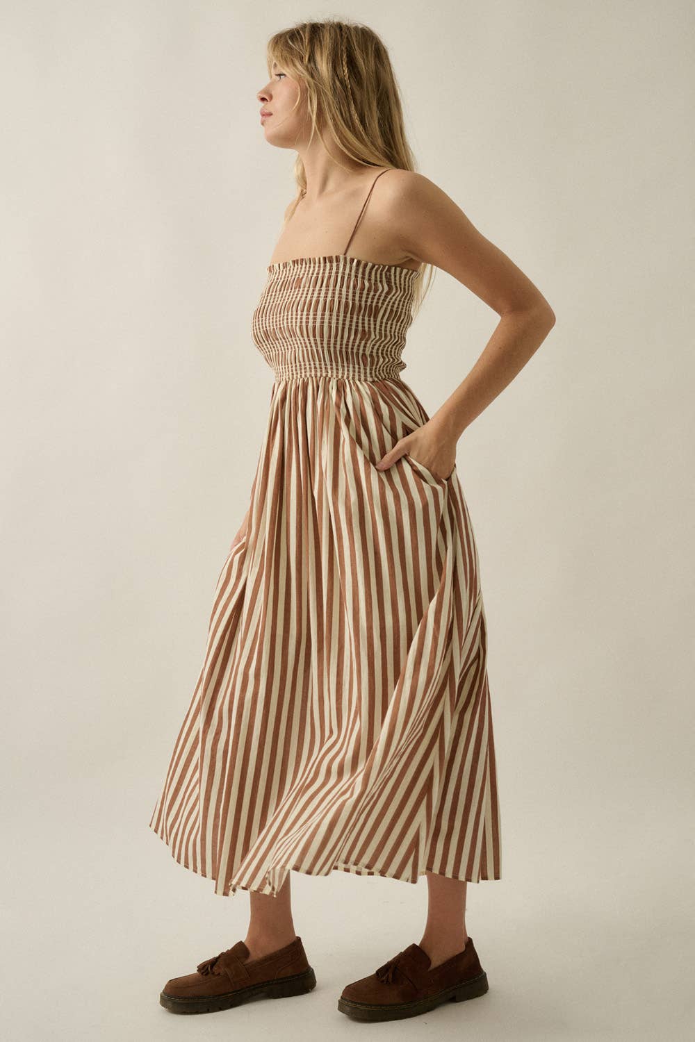 Harbor Stripe Midi Dress