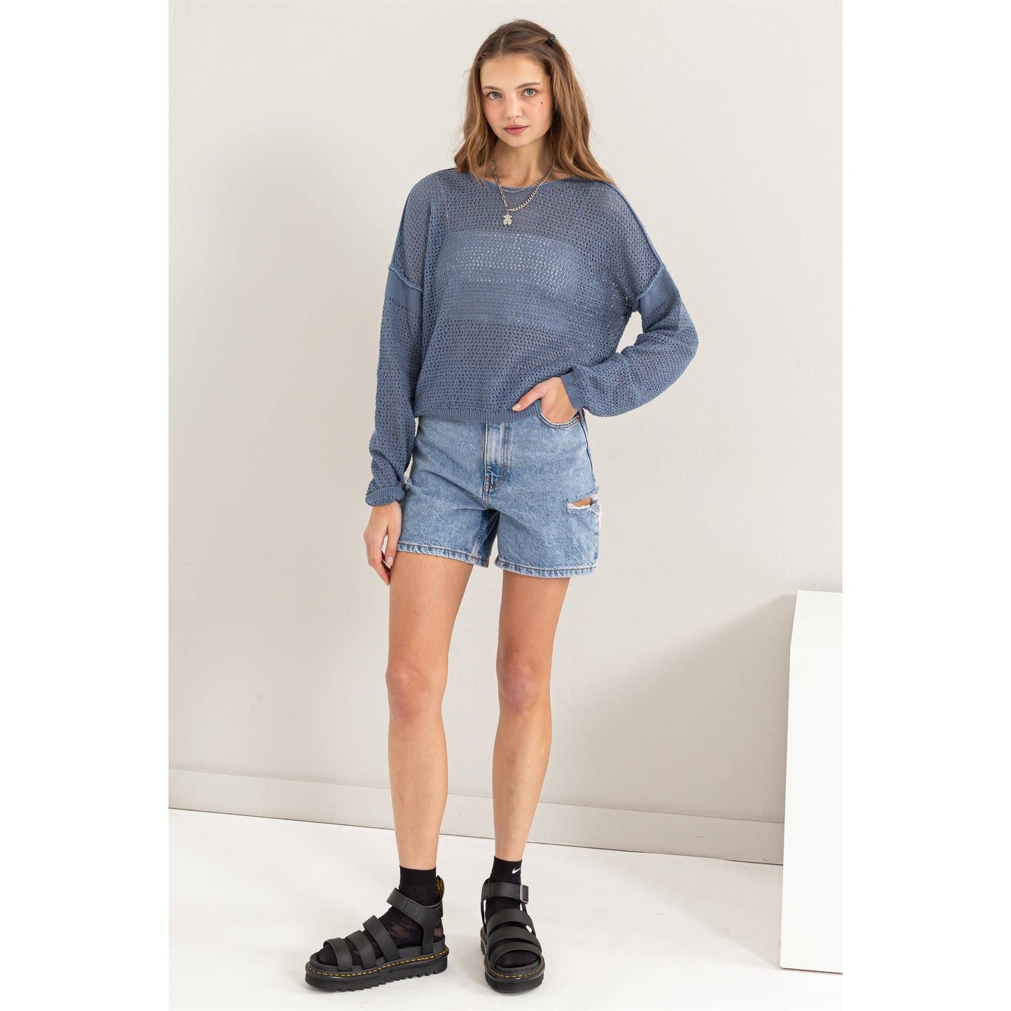 Coastal Mesh Sweater