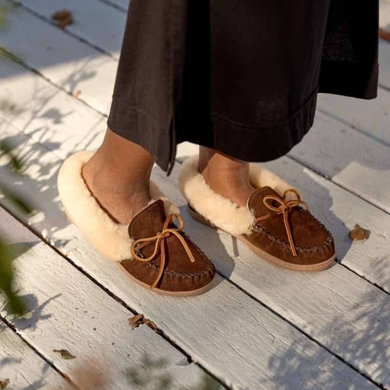 Women's Alpine Cozy Sheepskin Suede Slipper House Shoe