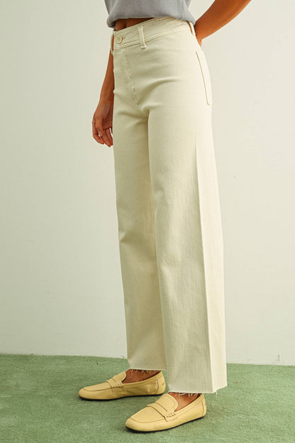 Stone Wide Leg Denim Pants