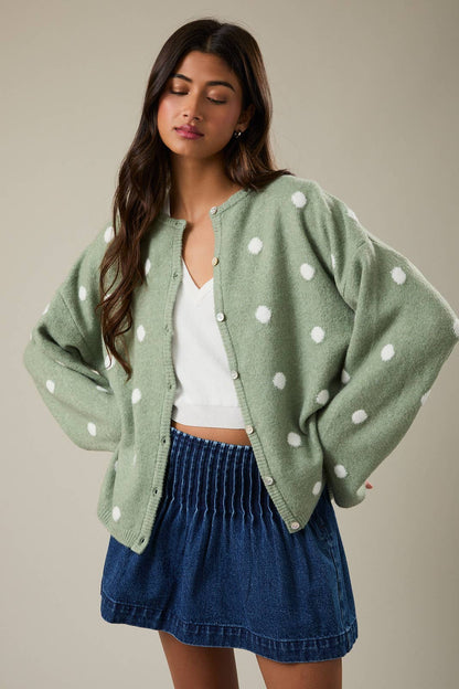 Harbor Dot Sweater Cardigan