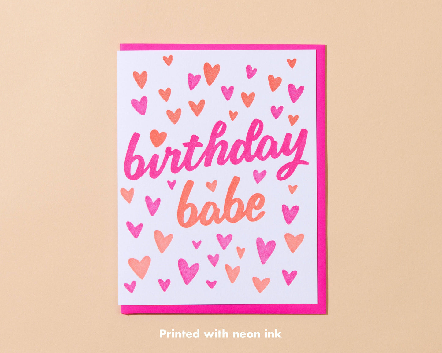 Letterpress Birthday Babe Card