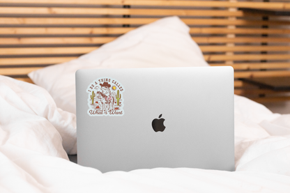 I Do a Thing Called What I Want Sticker - toad, frog, west