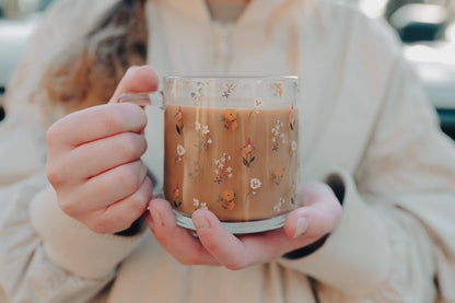 Mountain Wildflower Glass Mug