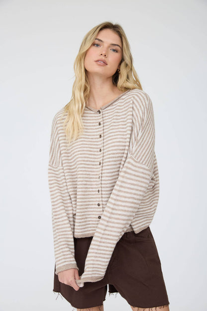 Driftwood Stripe Cardigan