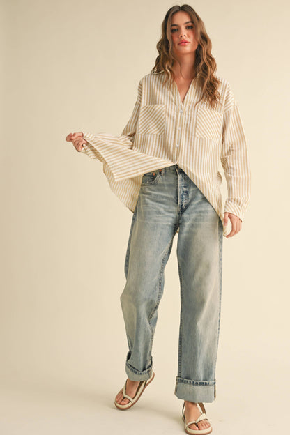 Laid-Back Luxe Stripe Shirt