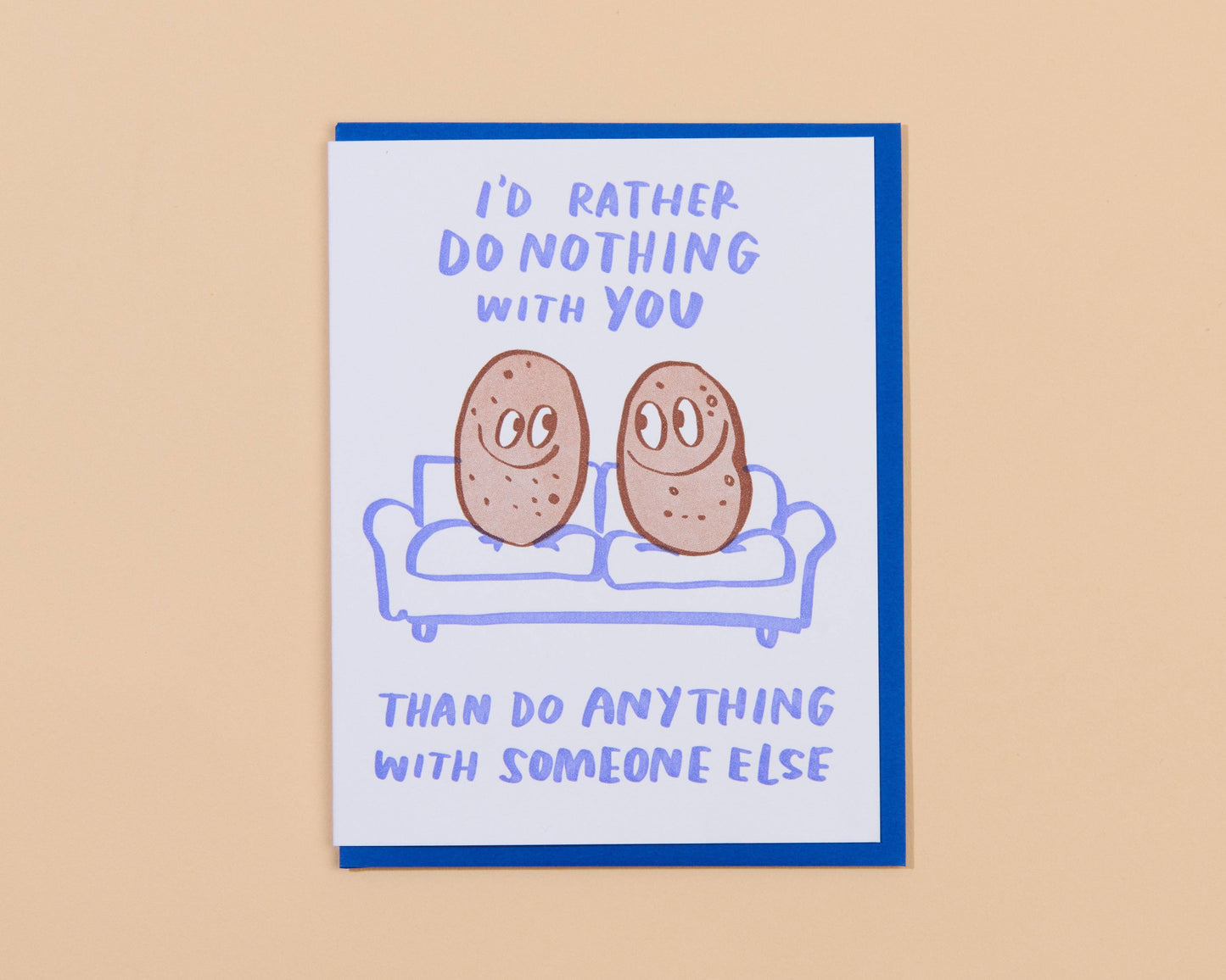Letterpress Couch Potatoes Card