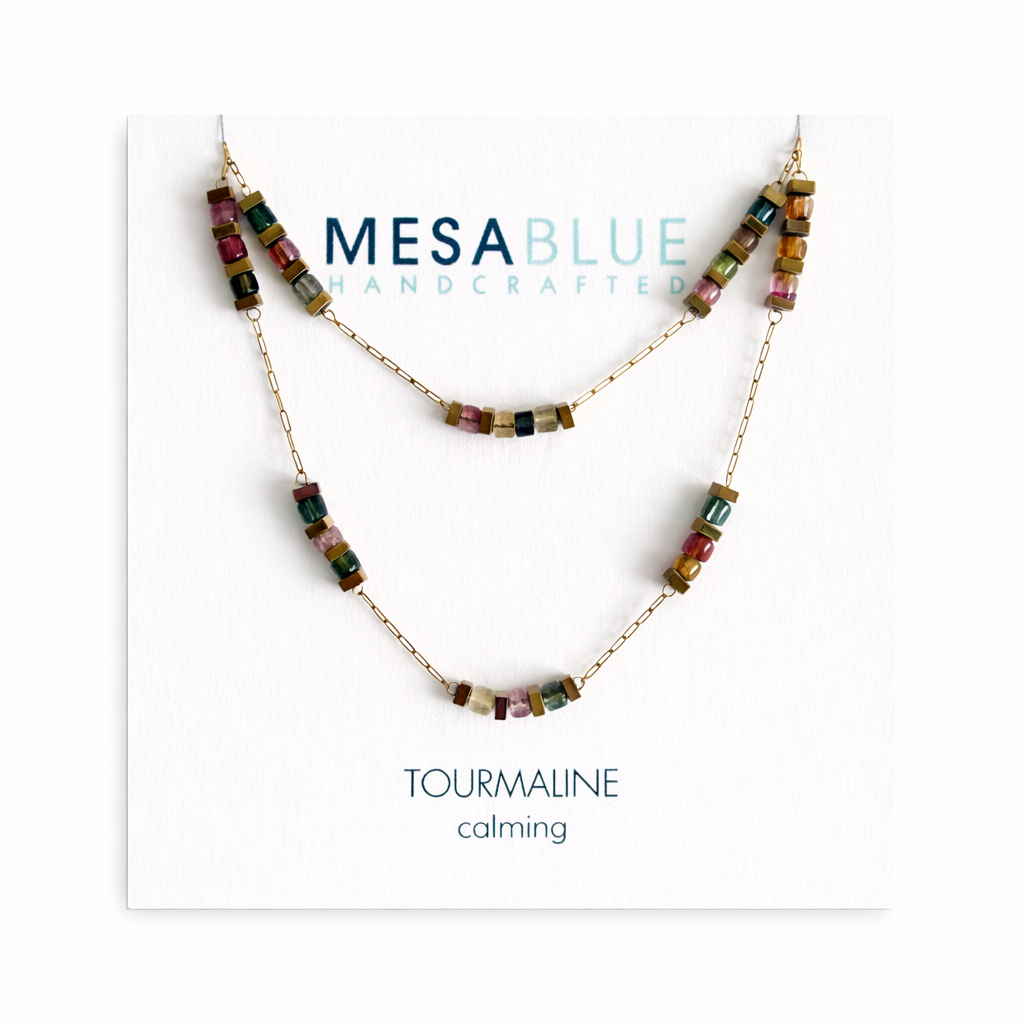 Sq. Gemstone Necklace