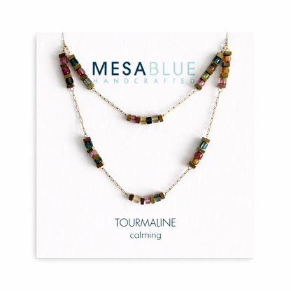 Sq. Gemstone Necklace