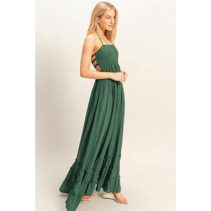 Smocked Halter Maxi Dress