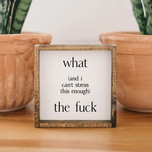 What(and I cannot stress this enough)The F*ck Funny Wall Art
