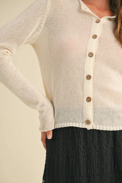 Lightweight Button Down Cardi