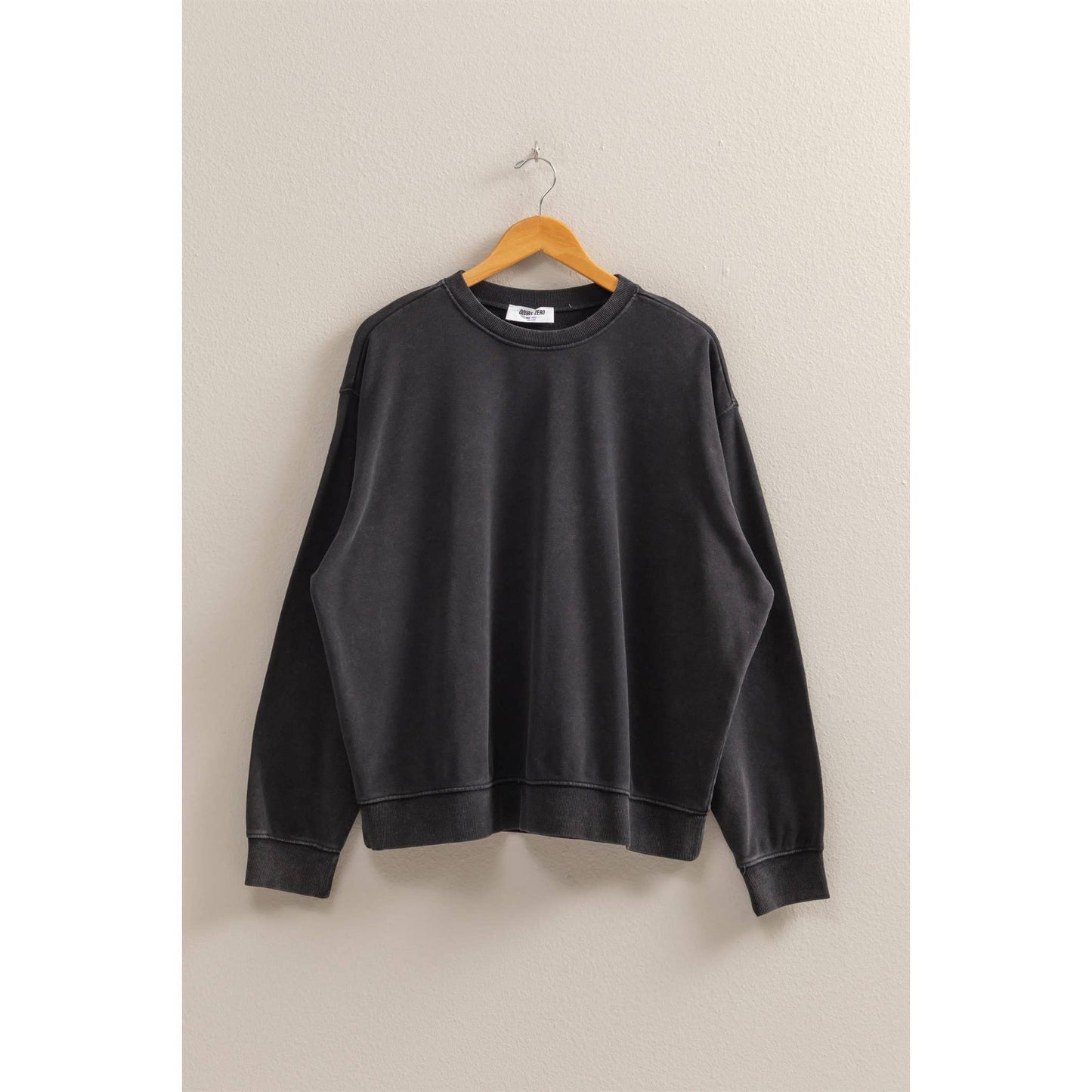 Drop Shoulders Relaxed Crew Neck Sweatshirt