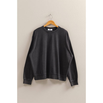 Drop Shoulders Relaxed Crew Neck Sweatshirt
