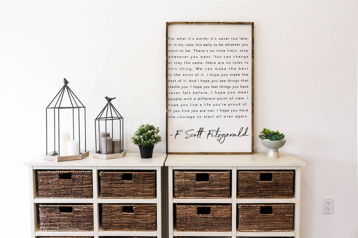 F. Scott Fitzgerald Quote Framed Print – Inspirational Art