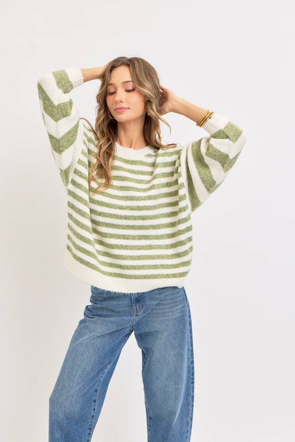 The Coziest Striped Sweater