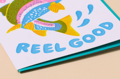 Letterpress Birthday Reel Good Card