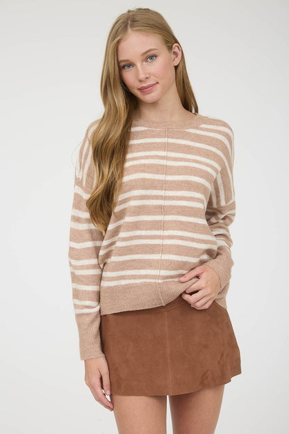 Stripe Front Seam Sweater