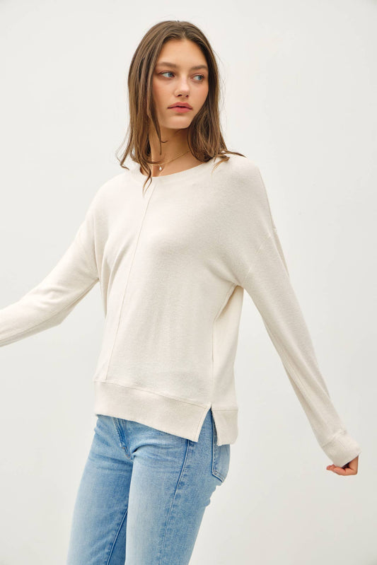 Super Soft Hacci Brushed Knit Top