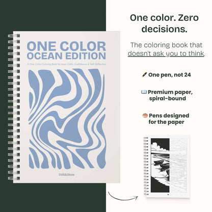 One Color Coloring Book - Ocean Edition