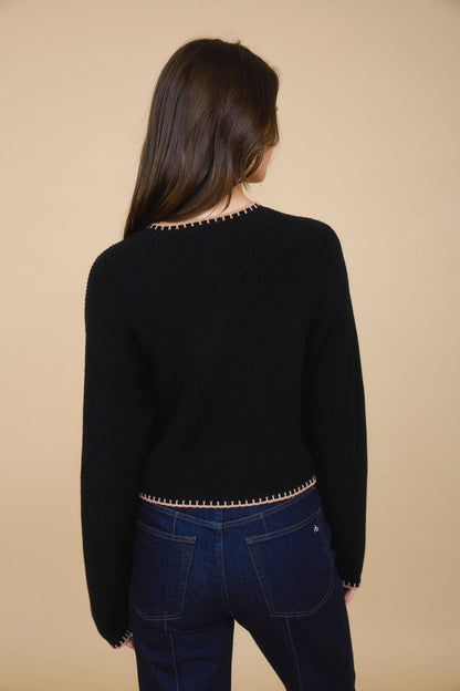 Contrast Stitch Cardi