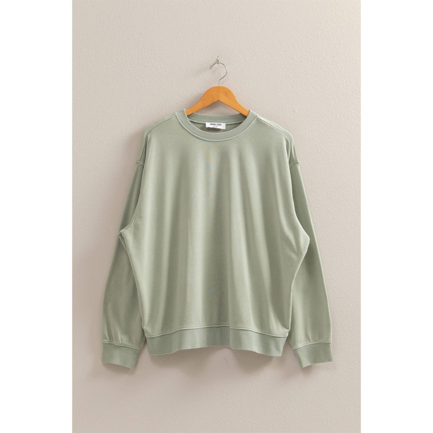 Drop Shoulders Relaxed Crew Neck Sweatshirt