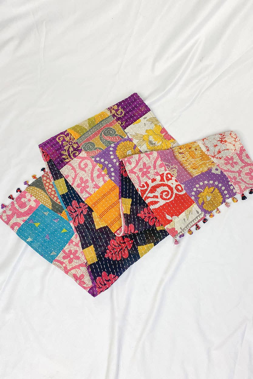 Kantha Cloth Table Runner