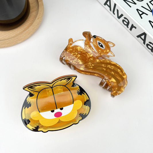 Squirrel Hair Claw,Cute Cat Hair Clip