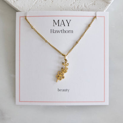 Birth Flower Necklaces - Waterproof