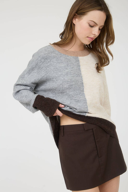 Relaxed Colorblock Sweater