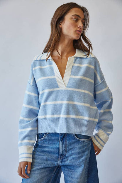 Taylor Contrast Collar Sweater