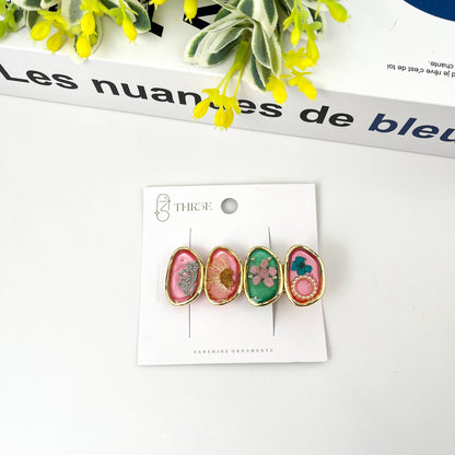 Retro Flower Duckbill Clip