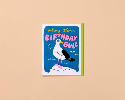 Letterpress Birthday Gull Card