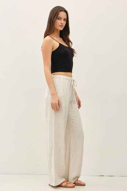 Effortless Striped Linen Pant
