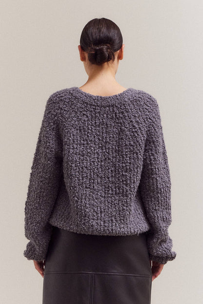 Open V-Neck Sweater