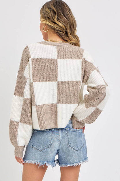Cozy Grid Sweater