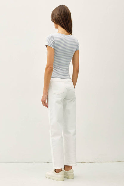 Ultra Soft Striped Square Neck