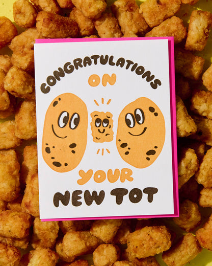 Letterpress New Tot Card