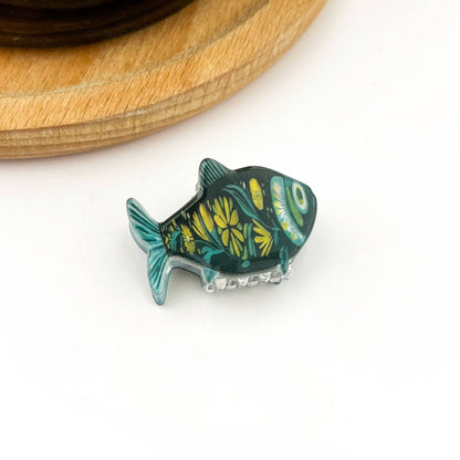 Green Sardine Hair Clip