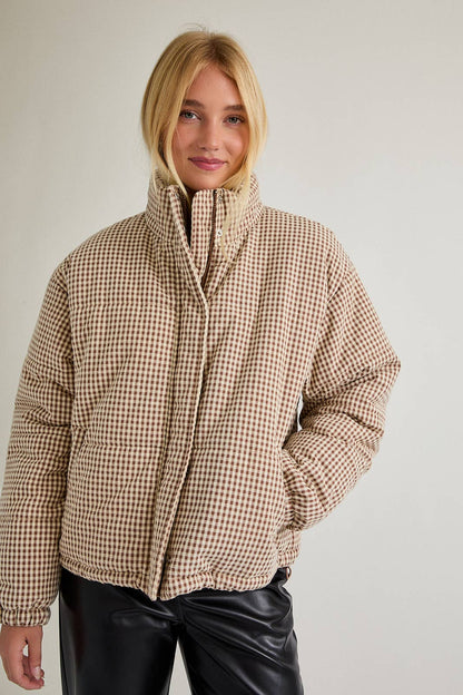 Hadley Gingham Puffer Jacket