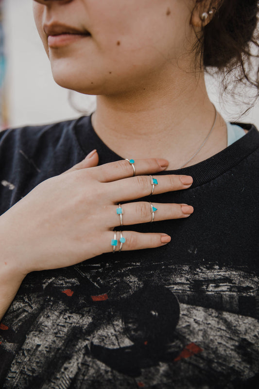 Stacking Rings- Turquoise