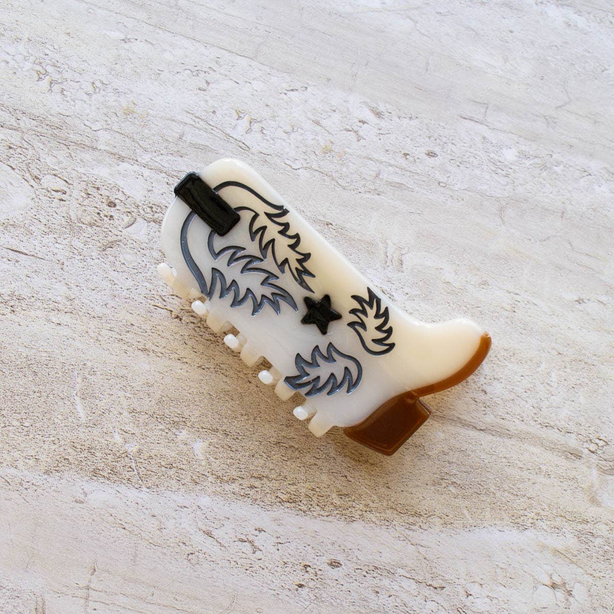 Eco Western Cowboy Boots Hair Claw Clip