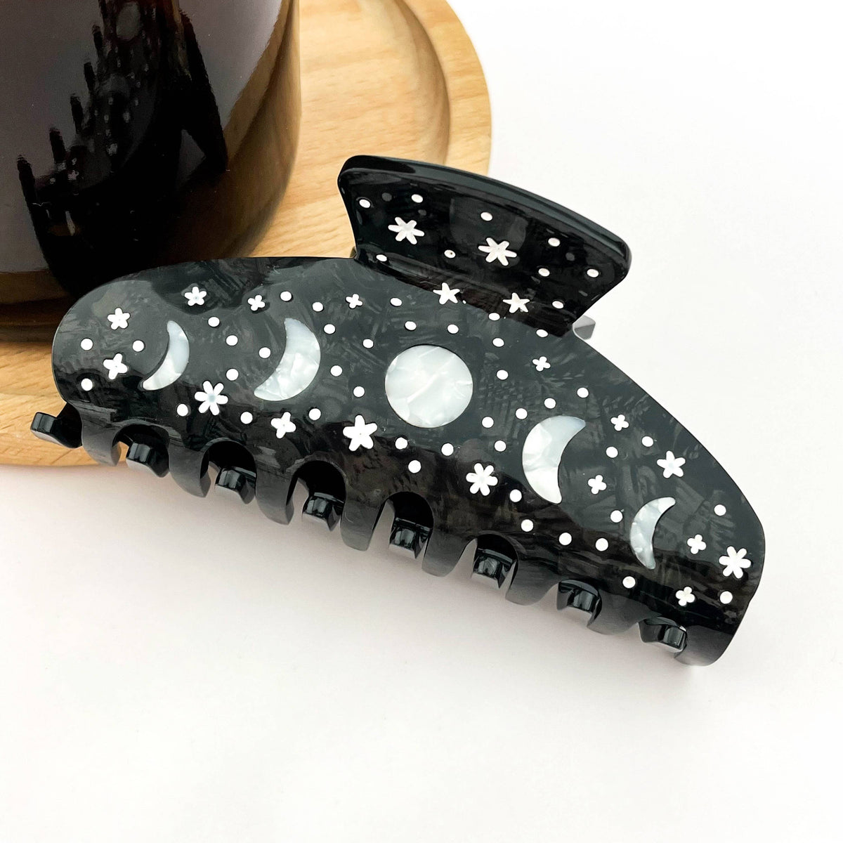 Black Starry Night Hair Clip