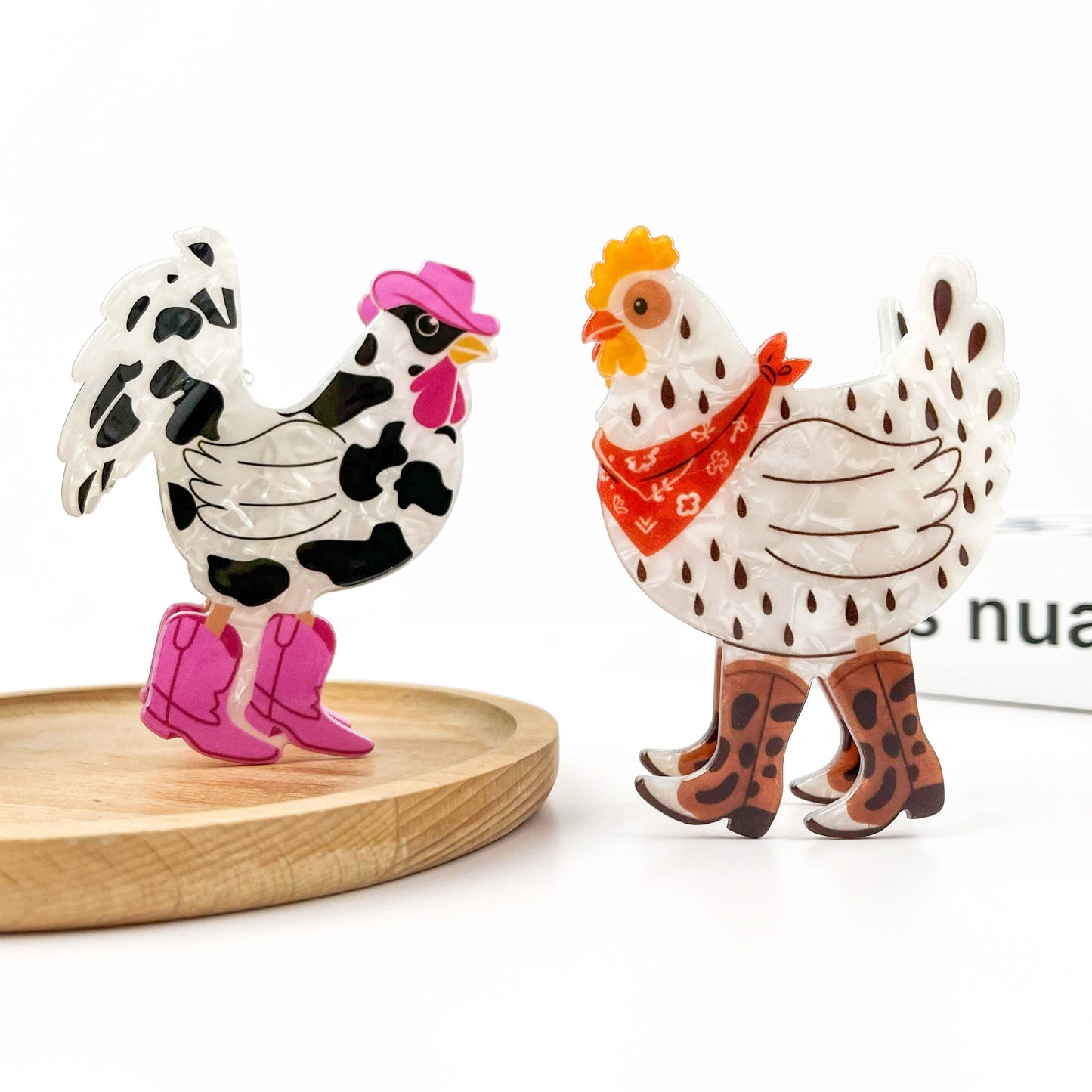 Chicken With Boots Hairclip