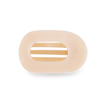 Round Flat Hair Clip | Small | Almond Beige