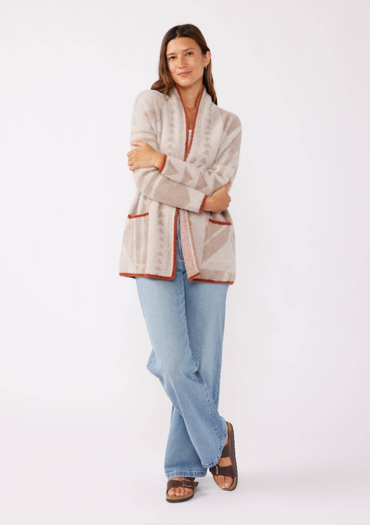 Tribal Shawl Collar Cardigan