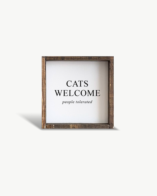 Cats Welcome (people tolerated) Framed Print