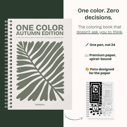 One Color Coloring Book - Autumn Edition